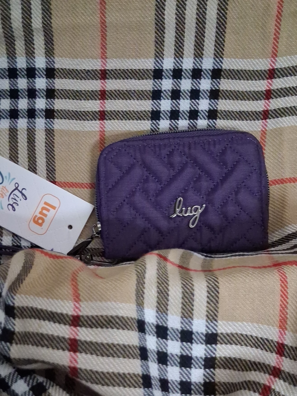 lug Quilted Card Wallet - Purple